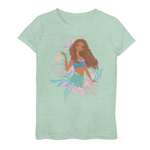 Licensed Character Disneys The Little Mermaid Live Action Girls 7-16 Waving Hello Graphic Tee