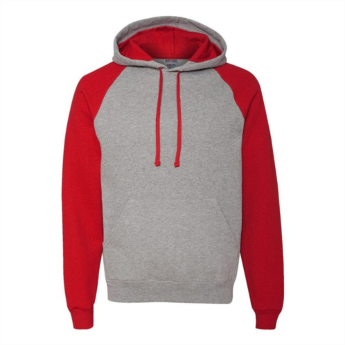 JERZEES Nublend Colorblocked Raglan Hooded Sweatshirt