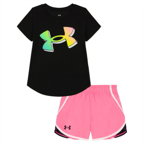 Girls 4-6 Under Armour Logo Graphic Tee & Sway Core Shorts Set