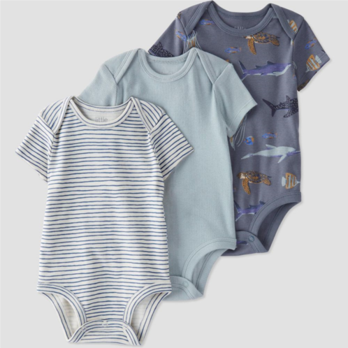 Baby Little Planet by Carters 3-Pack Ribbed Bodysuits