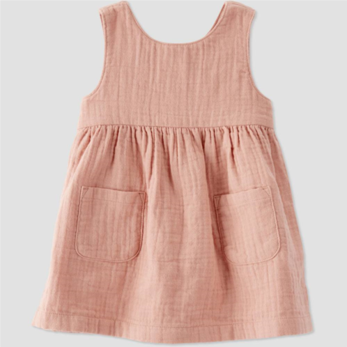 Baby Girl Little Planet by Carters Organic Cotton Gauze Pocket Dress
