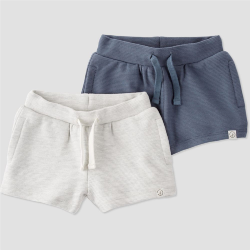 Baby Little Planet by Carters 2-Pack Organic Cotton Textured Shorts