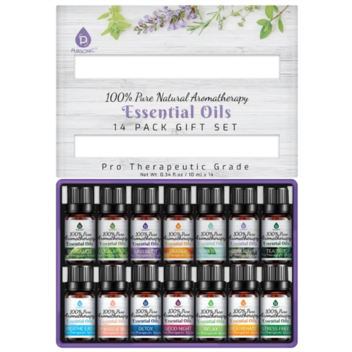 Pursonic 14 Pack Of 100% Pure Essential Aromatherapy Oils