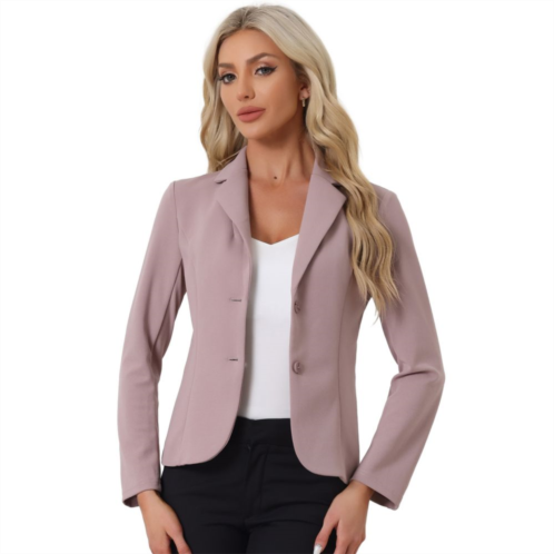 ALLEGRA K Womens Work Lapel Collar Stretchy Jacket Suit Blazer