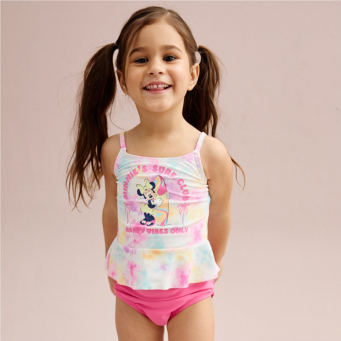 Disney/Jumping Beans Disneys Minnie Mouse Toddler Girl 2-Piece Surf Club Tankini & Swim Bottoms Set by Jumping Beans
