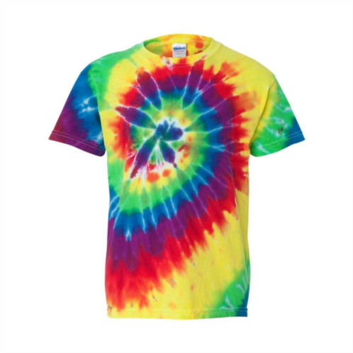 Dyenomite Youth Multi-color Spiral Tie-dyed T-shirt