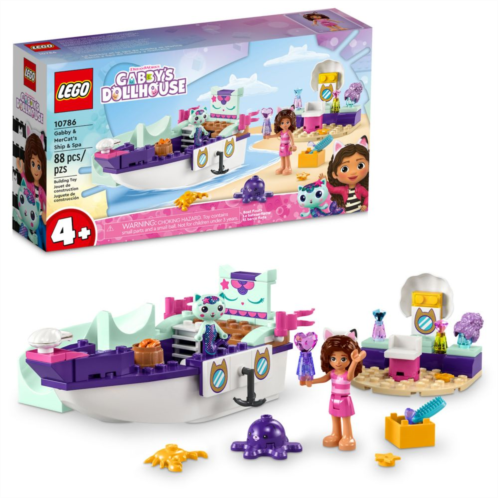 LEGO Gabbys Dollhouse Gabby & MerCats Ship & Spa Building Toy 10786 (88 Pieces)
