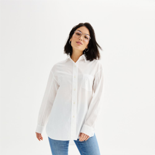Womens Sonoma Goods For Life Oversized Boyfriend Shirt