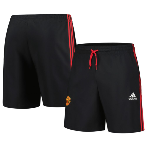 Unbranded Mens adidas Black Manchester United DNA Shorts