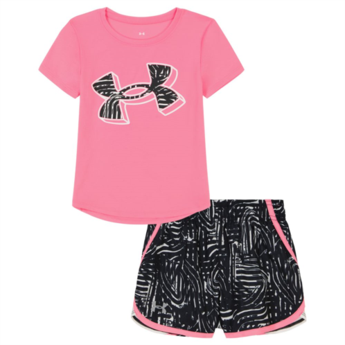 Girls 4-6x Under Armour Graphic Tee & Printed Woven Shorts Set