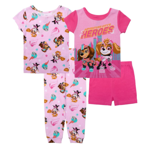 Licensed Character Toddler Girl Paw Patrol 4-Piece Adventure Citys Heroes Pajama Set