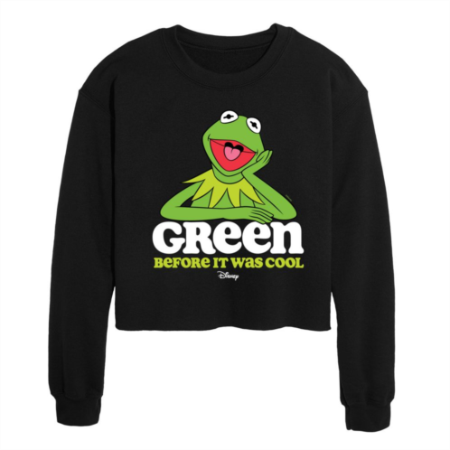 Licensed Character Disneys The Muppets Juniors Green Cropped Crew Fleece
