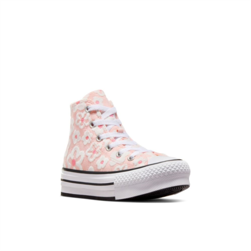 Converse Chuck Taylor All Star Little Kid Girls Polka Doodle Hi-Top Lift Platform Sneakers