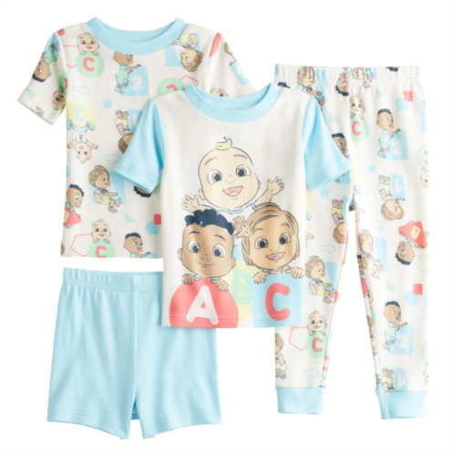 Licensed Character Toddler Boy Cocomelon 4-Piece Love To Learn Graphic Pajama Set