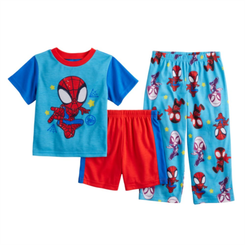 Licensed Character Toddler Boy Marvel Spidey And Friends 3-Piece Pajama Set