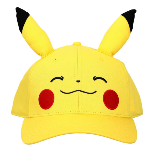 Mens Pokemon Pikachu Big Face Snapback Hat