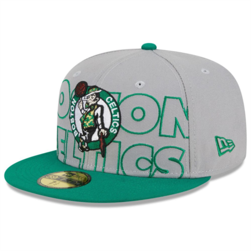 Mens New Era Gray/Kelly Green Boston Celtics 2023 NBA Draft Two-Tone 59FIFTY Fitted Hat