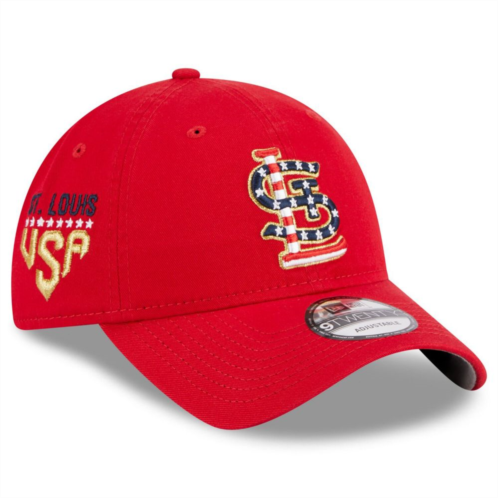 Womens New Era Red St. Louis Cardinals 2023 Fourth of July 9TWENTY Adjustable Hat