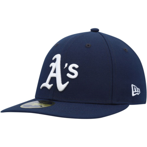 Mens New Era Navy Oakland Athletics Oceanside Low Profile 59FIFTY Fitted Hat