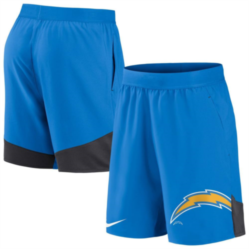Mens Nike Powder Blue Los Angeles Chargers Stretch Performance Shorts