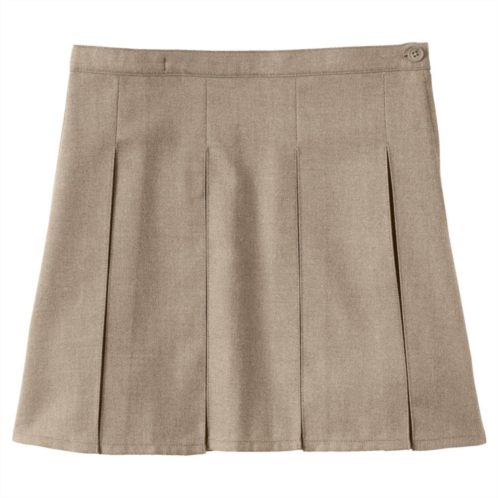 Girls 4-16 Lands End School Uniform Top of Knee Box Pleated Skirt
