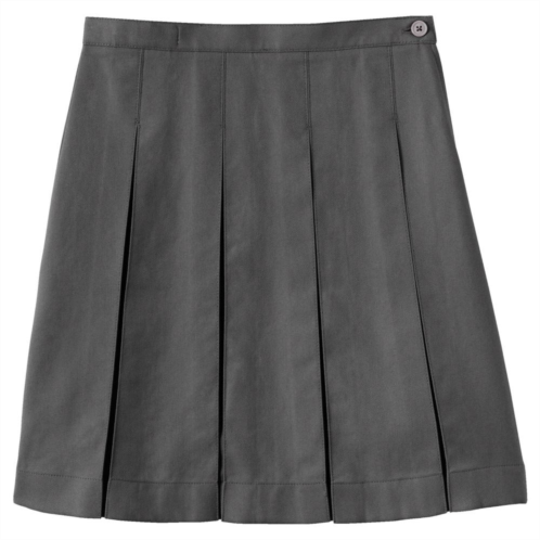 Girls 4-16 Lands End School Uniform Below the Knee Box Pleat Skirt