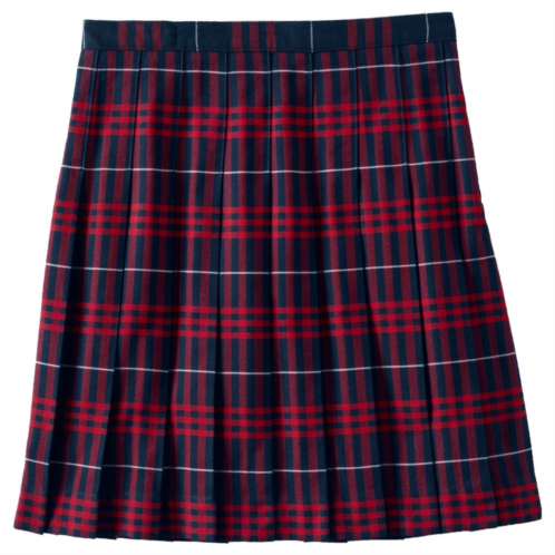 Girls 4-16 Lands End School Uniform Below the Knee Plaid Pleated Skirt