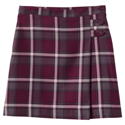 Girls Plus Size 7-16 Lands End School Uniform Below the Knee Plaid A-Line Skirt