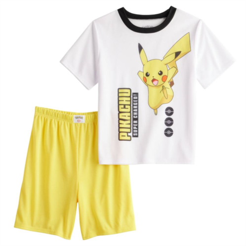 Licensed Character Boys 6-12 Pokemon Super Charged! Pikachu Short Sleeve Top & Shorts Pajama Set