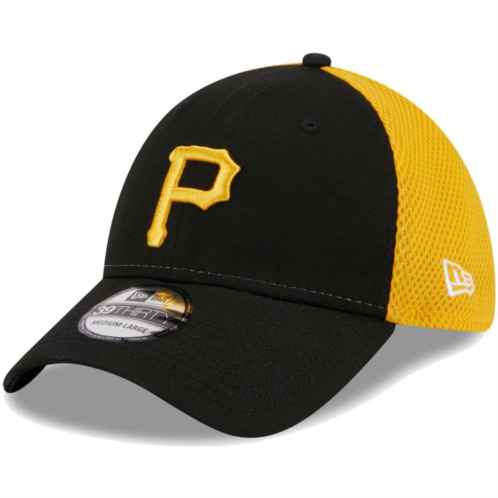 Mens New Era Black Pittsburgh Pirates Team Neo 39THIRTY Flex Hat