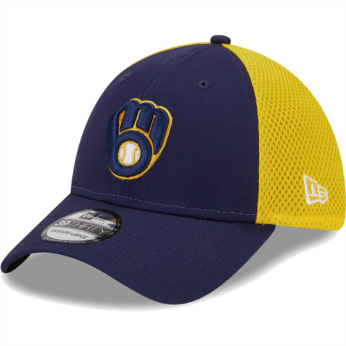 Mens New Era Navy Milwaukee Brewers Team Neo 39THIRTY Flex Hat