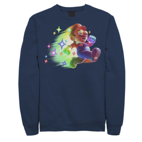 Big & Tall Nintendo Super Mario Bros Rainbow Run Fleece Sweatshirt