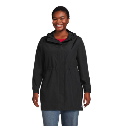 Plus Size Lands End Squall Hooded Waterproof Raincoat