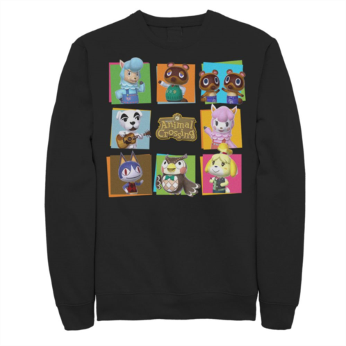 Licensed Character Big & Tall Animal Crossing Characters Boxes Fleece Sweatshirt