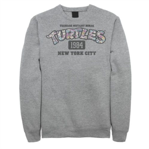 Big & Tall Nickelodeon Teenage Mutant Ninja Turtles Flower Filled Logo Fleece Sweatshirt