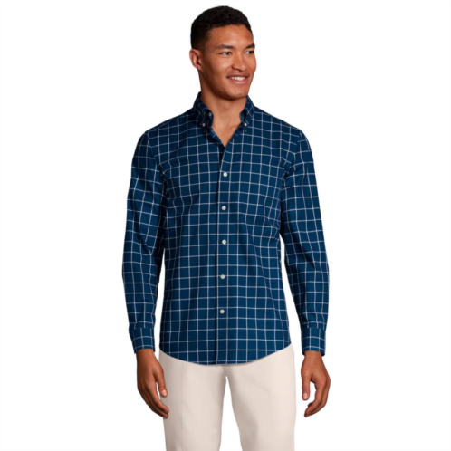 Big & Tall Lands End Tailored Fit No Iron Twill Long Sleeve Shirt