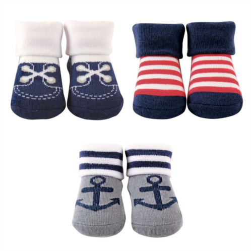 Luvable Friends Baby Boy Socks Giftset, Nautical, 0-9 Months