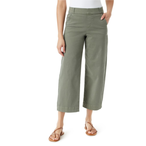 Petite Gloria Vanderbilt Shape Effect Pull-On Wide Leg Crop Pants