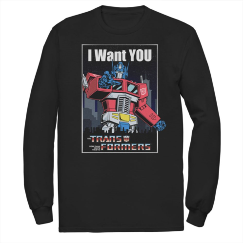 Licensed Character Mens Transformers Optimus Prime I Want You Graphic Tee