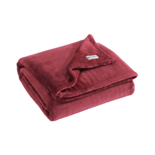 Eddie Bauer Eddie Ultra Lux Plush Red Throw Blanket