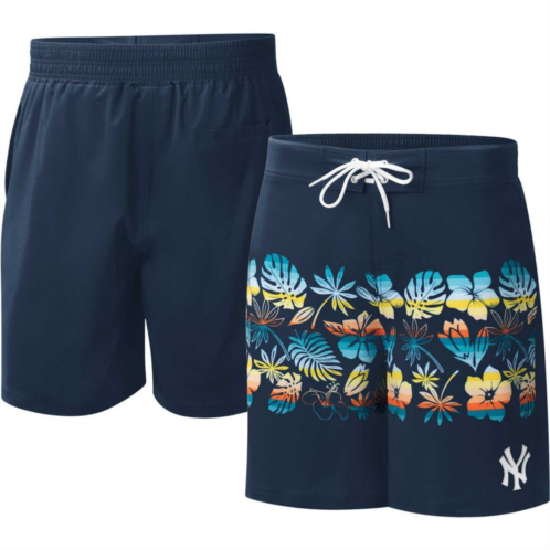 Mens G-III Sports by Carl Banks Navy New York Yankees Breeze Volley Swim Shorts