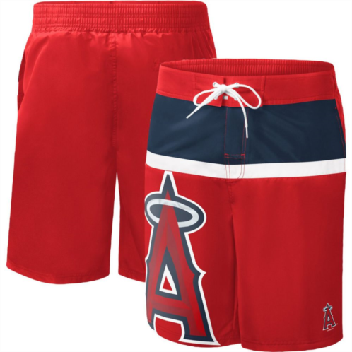 Mens G-III Sports by Carl Banks Red Los Angeles Angels Sea Wind Swim Shorts
