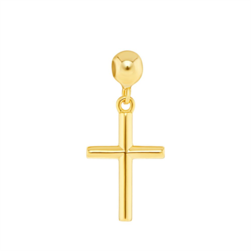 PRIMROSE 18k Gold Plated Polished Cross Sliding Charm