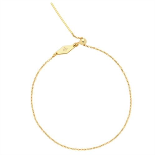 PRIMROSE 18k Gold Plated Adjustable Cable Chain Sliding Bracelet