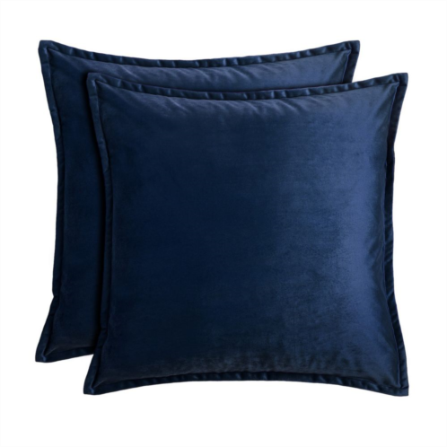 Unbranded Navy Blue Velvet Throw Pillows 2-piece Set