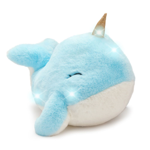 Merchsource Cozy Friends 12 Glow Brights Narwhal Plush with LED Lights and Sound Effects