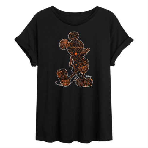 Disneys Mickey Mouse Juniors Spider Web Flowy Graphic Tee