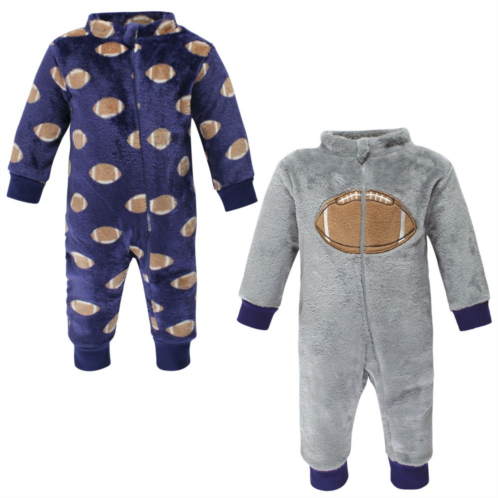 Hudson Baby Infant Boy Fleece Jumpsuits, Coveralls, and Playsuits, Football