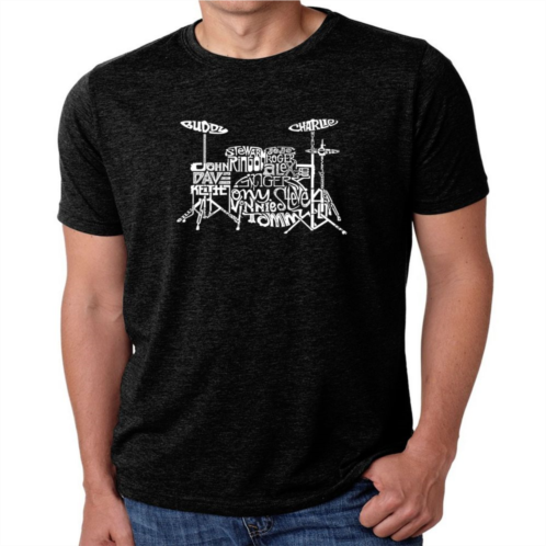 LA Pop Art Drums - Mens Premium Blend Word Art T-Shirt