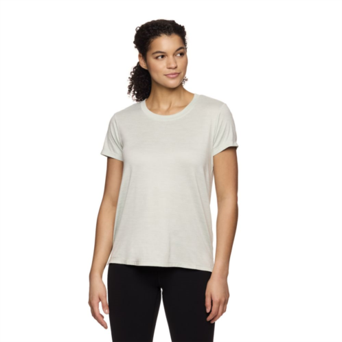 Womens Gaiam Align Marled Short Sleeve Training T-Shirt